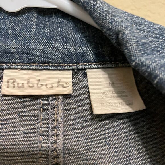 Rubbish Nordstrom Denim Jean Jacket Womens Medium Blue Medium Wash Stretch Y2K - Picture 5 of 5